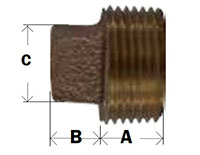 Cored Square Head Plug Diagram